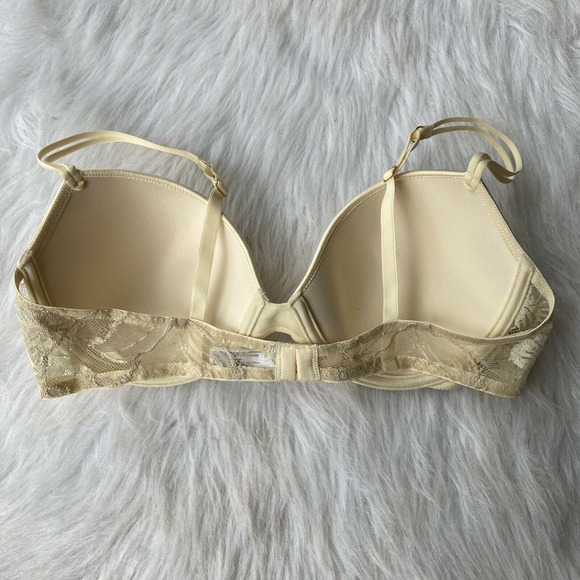 Donna Karan Bra Sz 36C Intimates Off White Underwired Back Closure Nylon Blend - Picture 4 of 7